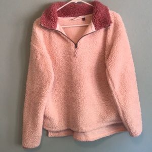 Pink Sherpa Sweater